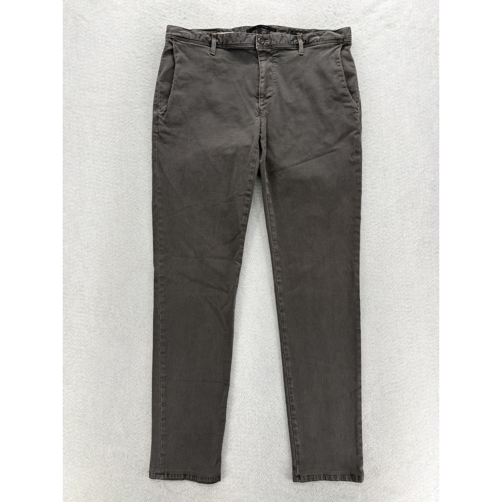 Alberto Rob Luxury T400 Chino Pants Mens 34x34 Gray Slim Fit Stretch Twill